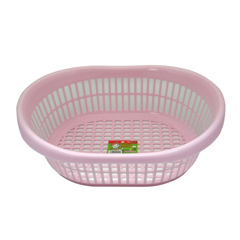 Laundry Basket Oval Pink